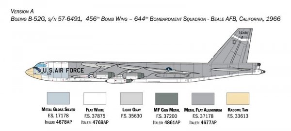 Italeri 1451 B-52G Stratofortress Early version with Hound Dog Missiles 1/72