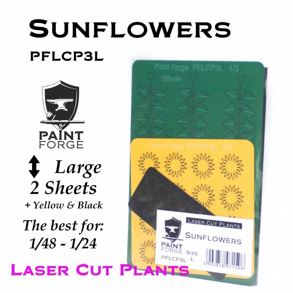 Paint Forge PFLCP3L Laser Cut Plants SUNFLOWER 3L
