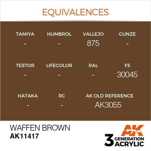 AK Interactive AK11417 Waffen Brown 17ml