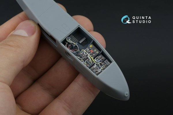 Quinta Studio QD+35144 AH-64A forward avionics bays 3D-Printed &amp; coloured Interior on decal paper (Trumpeter) (with 3D-printed resin parts) 1/35