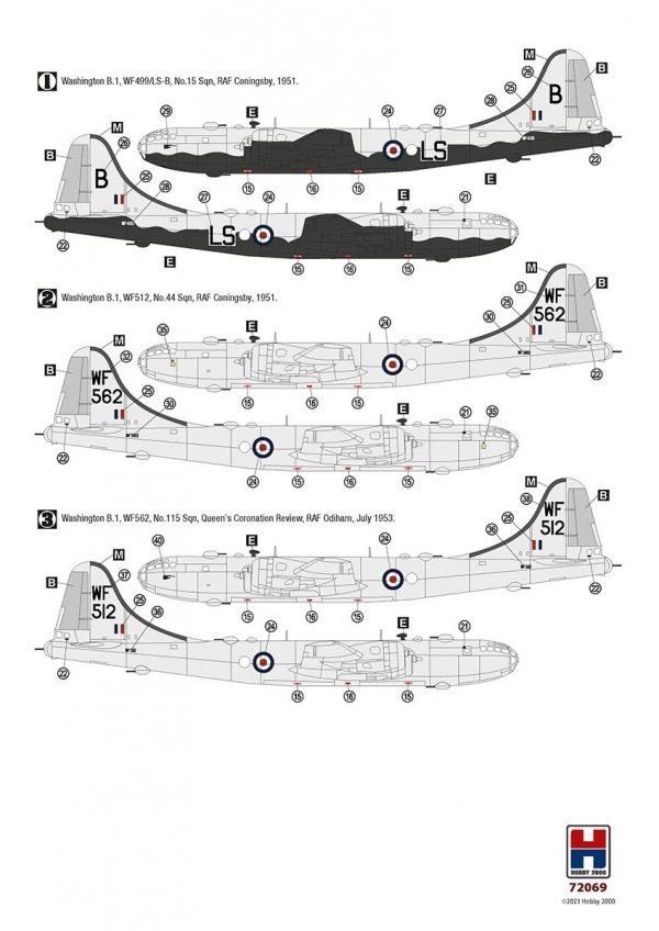 Hobby 2000 72069 Washington B.1 ( ACADEMY + CARTOGRAF + MASKI ) 1/72