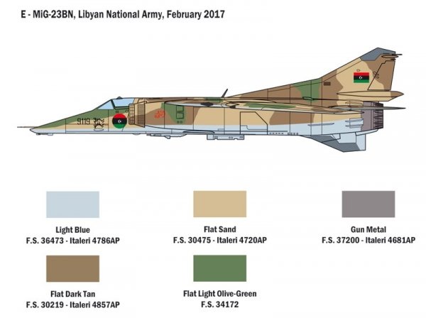 Italeri 2798 MiG-23 MF/BN FLOGGER 1/48