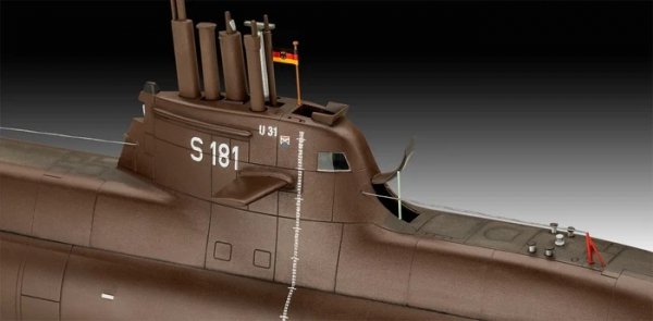 Revell 05186 70 Years Bundeswehr: Wilhelm Bauer, Type 206A, 212A 1/144
