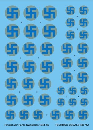 Techmod 48074 - Finnish Air Force Swastikas and Serials 1944-45 (1:48)
