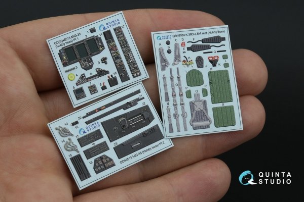 Quinta Studio QD48513 MiG-35 3D-Printed coloured Interior on decal paper (HobbyBoss) 1/48