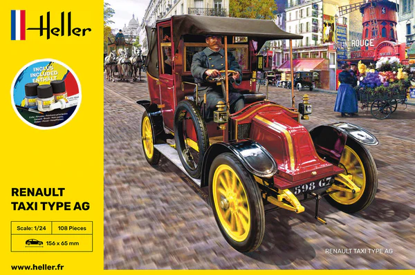 Heller 35705 STARTER KIT Renault Taxi Type AG 1/24