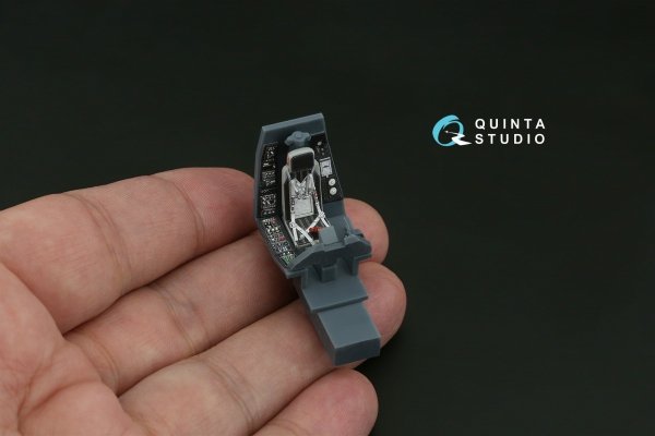 Quinta Studio QD+72252 Ka-50 (black panels) 3D-Printed &amp; coloured Interior on decal paper (HobbyBoss/ARK) (with 3D-printed resin parts) 1/72