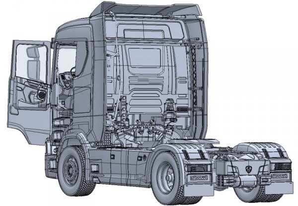 Italeri 3971 Scania S770 4x2 Normal Roof &quot;Grey Cab&quot; 1/24