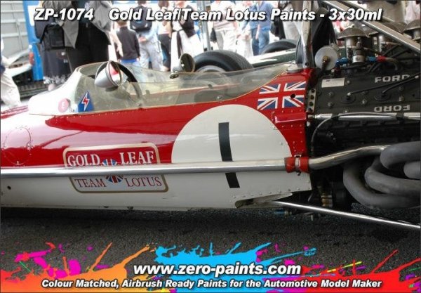 Zero Paints ZP-1074 Gold Leaf/Team Lotus 72 Paint Set 3x30ml