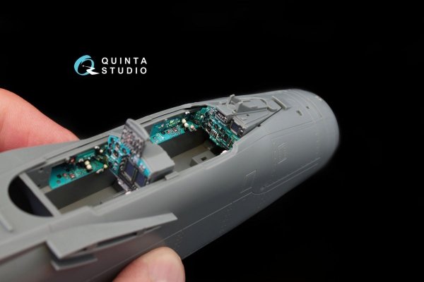 Quinta Studio QD48028 MiG-31BM 3D-Printed &amp; coloured Interior on decal paper (for AMK kit) 1/48