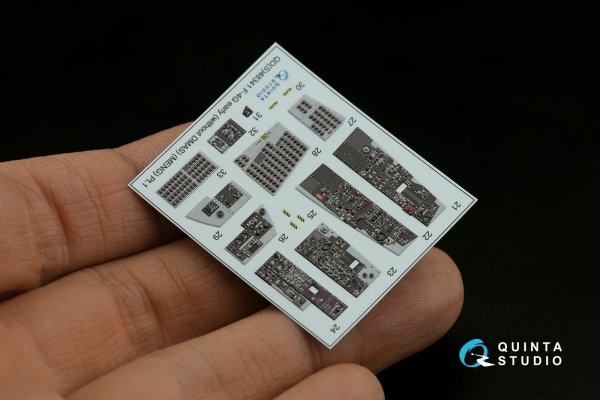 Quinta Studio QDS-48341 F-4G early 3D-Printed &amp; coloured Interior on decal paper (Meng) (Small version) 1/48