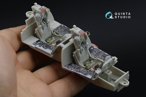 Quinta Studio QD32035 F-4C 3D-Printed &amp; coloured Interior on decal paper (for Tamiya kit) 1/32