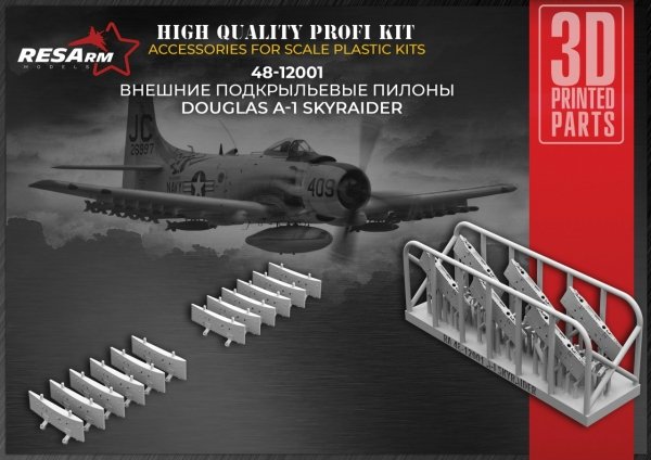RESARM 48-12001 PILON 1 - Douglas A-1 Skyraider (3D resin printing) 1/48