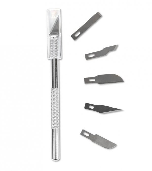 ARTESANIA LATINA 27019-1 Nóż modelarski N1 z dodatkowymi ostrzami (6 szt.)