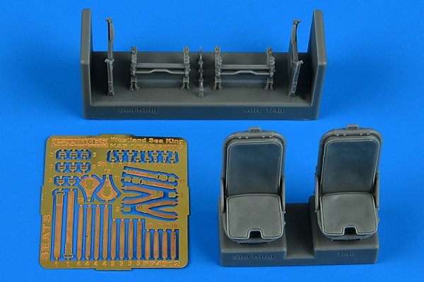Aires 4912 Westland Sea King HAS.1/HAS.5/HU.5 pilot &amp; co-pilot seats 1/48 Airfix