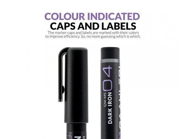 Gaahleri GM-MS04 Metallic Series Markers Dark Iron