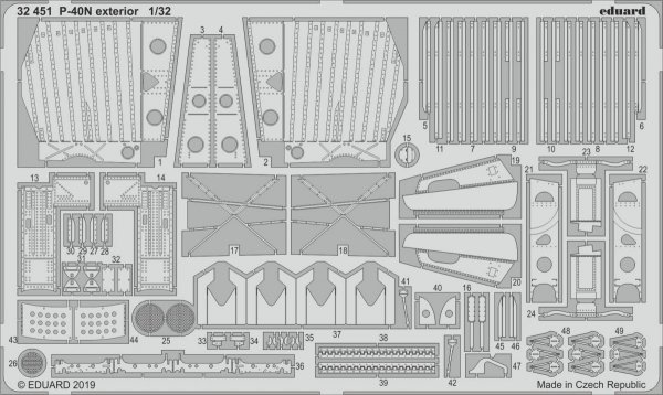 Eduard 32451 P-40N exterior 1/32 TRUMPETER