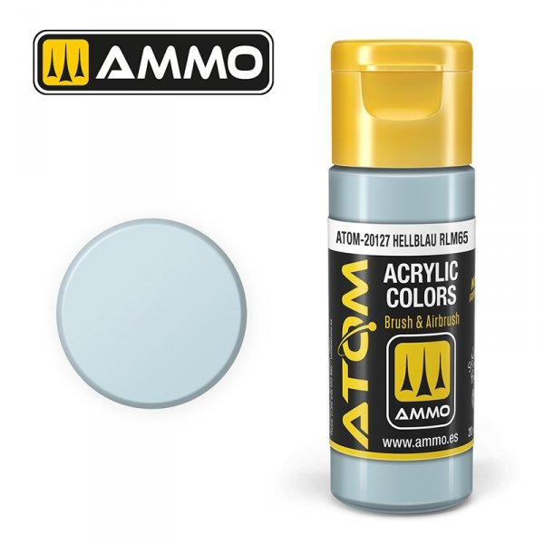 AMMO of Mig Jimenez 20127 ATOM COLOR Hellblau RLM65 20ml
