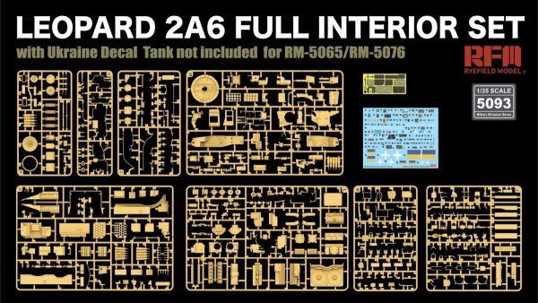 Rye Field Model 5093 LEOPARD 2A6 FULL INTERIOR SET 1/35