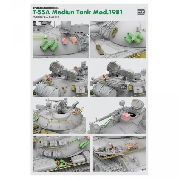 Rye Field Model 2055 T-55A Medium Tank Mod. 1981 for RFM5098 - Upgrade Solution 1/35