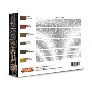 Lifecolor CS21 Acrylic paint set Rail Weathering 6x22ml