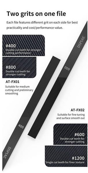 DSPIAE AT-FX02 Coated Stainless Steel File 600 / 1200 (1 piece)