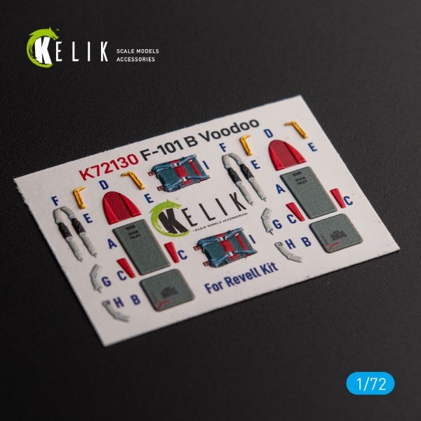KELIK K72130 F-101 Voodoo - interior 3D decals for Revell kit 1/72