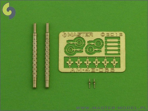 Master AM-48-055 German aircraft machine gun MG 15 - turned barrels and etched sights (2pcs) (1:48)
