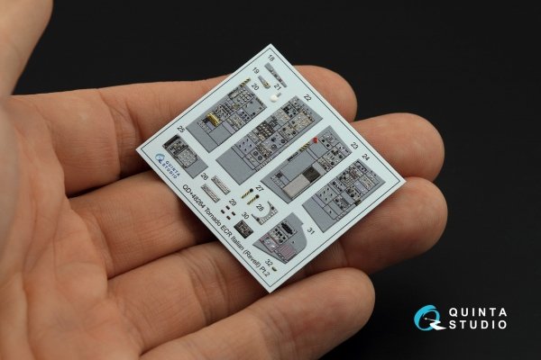 Quinta Studio QDS+48264 Tornado ECR Italian 3D-Printed coloured Interior on decal paper (Revell) (small version) (with 3D-printed resin parts) 1/48