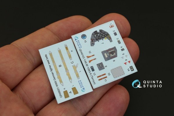 Quinta Studio QD48103 Bf 109G-6 3D-Printed &amp; coloured Interior on decal paper (for Tamiya kit) 1/48