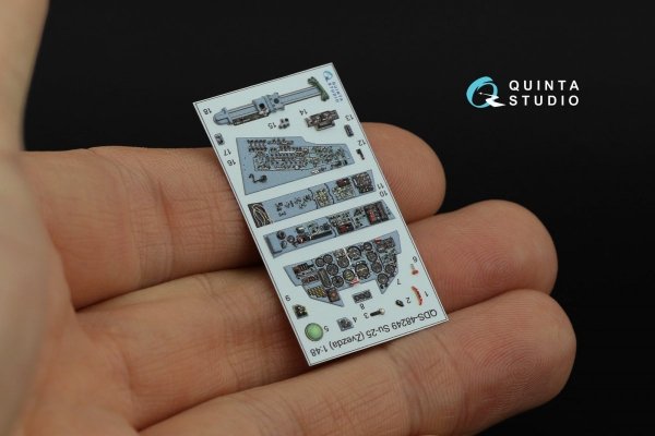 Quinta Studio QDS-48249 Su-25 3D-Printed &amp; colored Interior on decal paper (Zvezda) 1/48