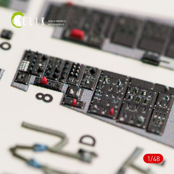 KELIK K48034 F-16C &quot;FIGHTING FALCON&quot; INTERIOR 3D DECALS FOR KINETIC KIT 1/48