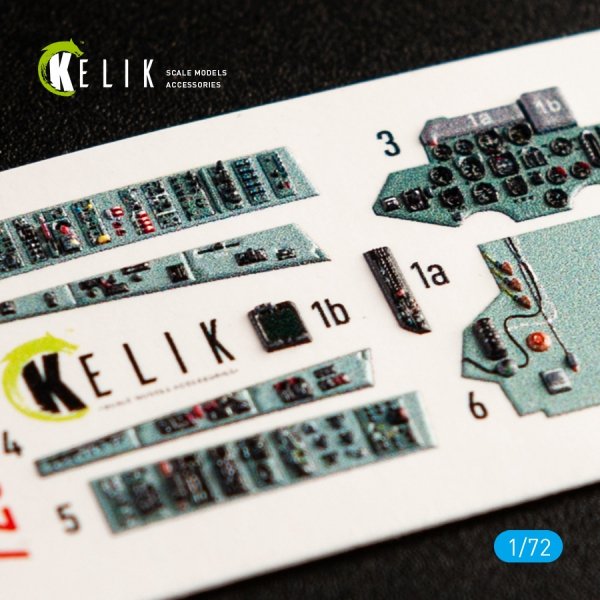KELIK K72040 SU-27 INTERIOR 3D DECALS FOR TRUMPETER KIT 1/72