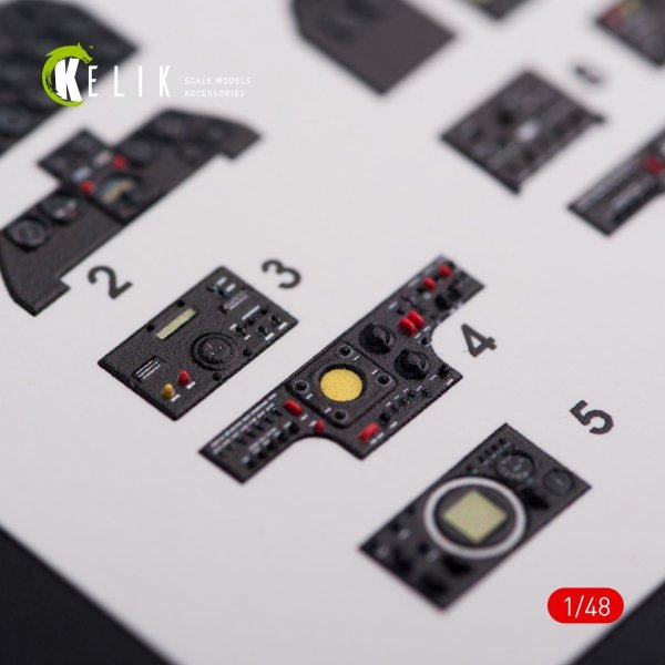 KELIK K48013 F-82 (F,G) &quot;TWIN MUSTANG&quot; INTERIOR 3D DECALS FOR MODELSVIT KIT 1/48
