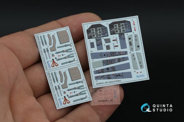 Quinta Studio QD48632 L-39C 3D-Printed &amp; coloured Interior on decal paper (Special Hobby) 1/48