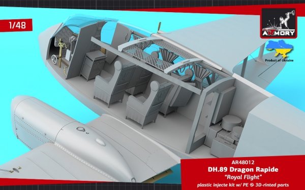Armory Models 48012 DH.89 Dragon Rapide, Short-Haul Airliner – “Royal Flight” 1/48