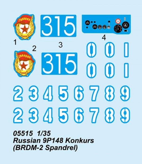 Trumpeter 05515 Russian 9P148 Konkurs BRDM-2 Spandrel (1:35)