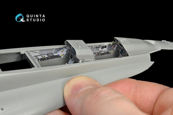 Quinta Studio QD48145 F/A-18B 3D-Printed &amp; coloured Interior on decal paper (for Kinetic kit) 1/48