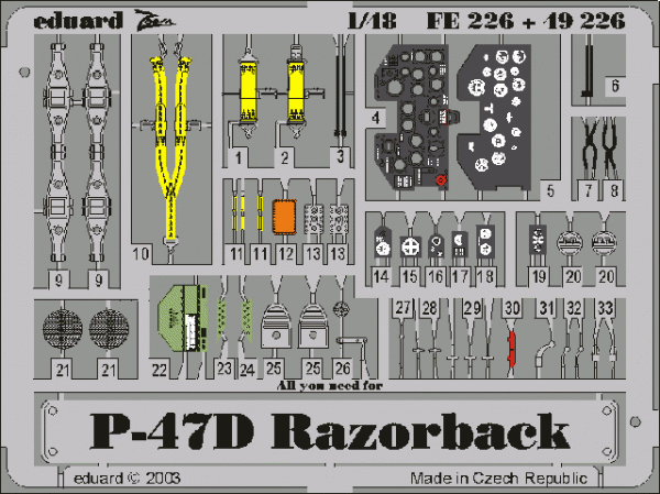 Eduard BIG4815 P-47D-20 1/48 TAMIYA