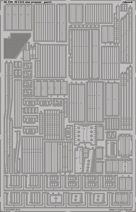 Eduard 36129 M-1131 slat armour 1/35 Trumpeter