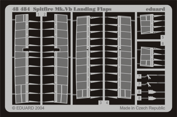 Eduard 48484 Spitfire Mk. Vb landing flaps 1/48  (HASEGAWA)