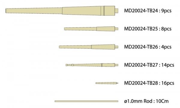MK1 Design MS-20019 DKM Battleship SCHARNHORST ARMAMENT PARTS for Trumpeter 1/200