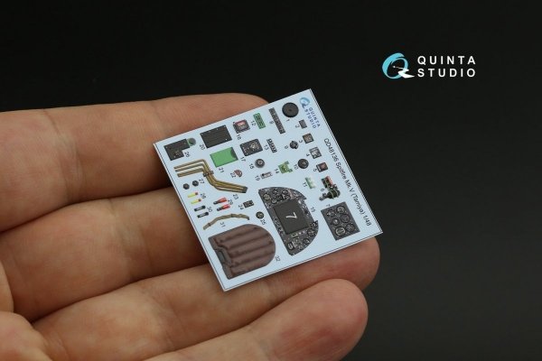 Quinta Studio QD48136 Spitfire Mk.V 3D-Printed &amp; coloured Interior on decal paper (Tamiya) 1/48