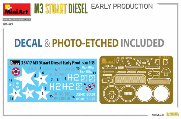 MiniArt 35417 M3 Stuart Diesel Early Production 1/35