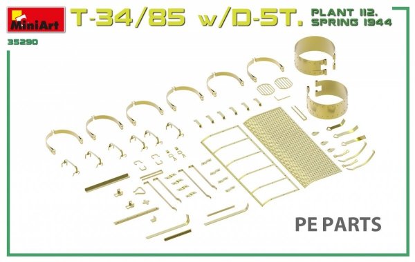 Miniart 35290 T-34/85 w/D-5T. PLANT 112. SPRING 1944. INTERIOR KIT 1/35