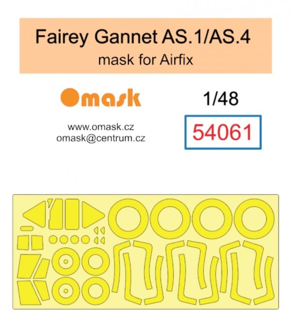 Omask 54061 Fairey Gannet AS.1/AS.4 mask (for Airfix) 1/48