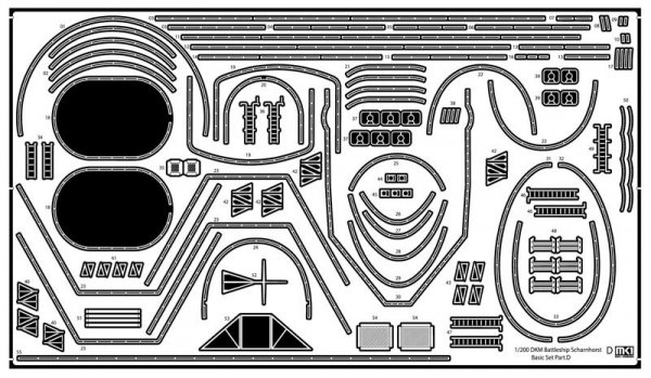 MK1 Design MD-20024 DKM Battleship SCHARNHORST DX PACK for Trumpeter 1/200