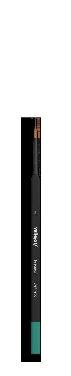 VALLEJO B03020 - Pędzel - Precision - Round Synthetic Brush, Triangular Handle No. 2/0