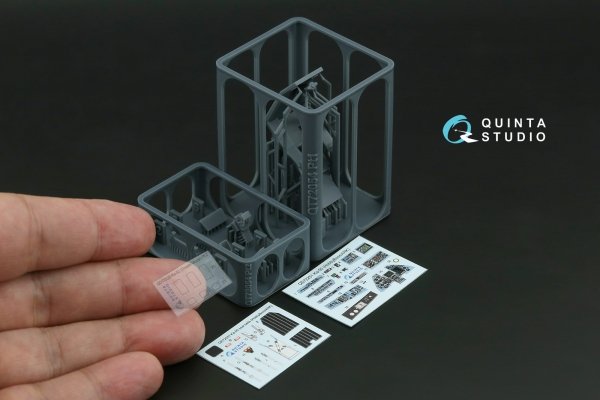 Quinta Studio QD+72251 Ka-50 (blue-grey panels) 3D-Printed &amp; coloured Interior on decal paper (HobbyBoss/ARK) (with 3D-printed resin parts) 1/72