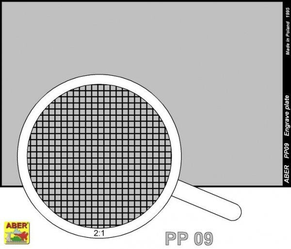 Aber PP09 Engrave plate (88 x 57mm) - pattern 09